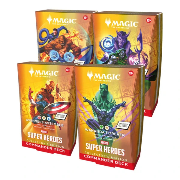 Magic: the Gathering – Marvel Super Heroes Collector’s Edition Commander Deck Display (4 decks) (ENG)