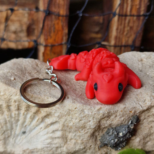 Baby Love Dragon 3D Print – Portachiavi Accessorio e Giocattolo Sensoriale Antistress