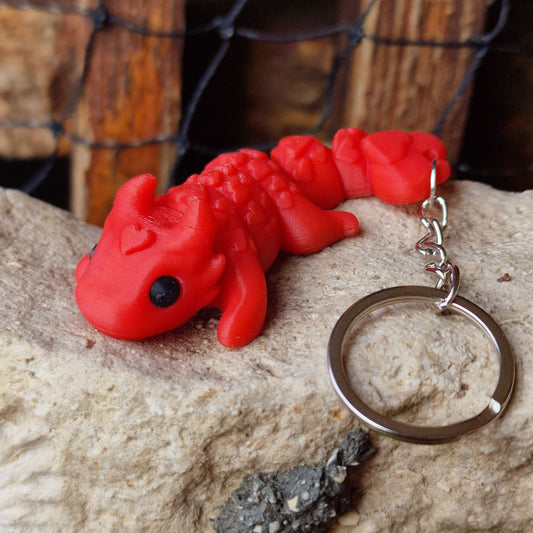 Baby Love Dragon 3D Print – Portachiavi Accessorio e Giocattolo Sensoriale Antistress